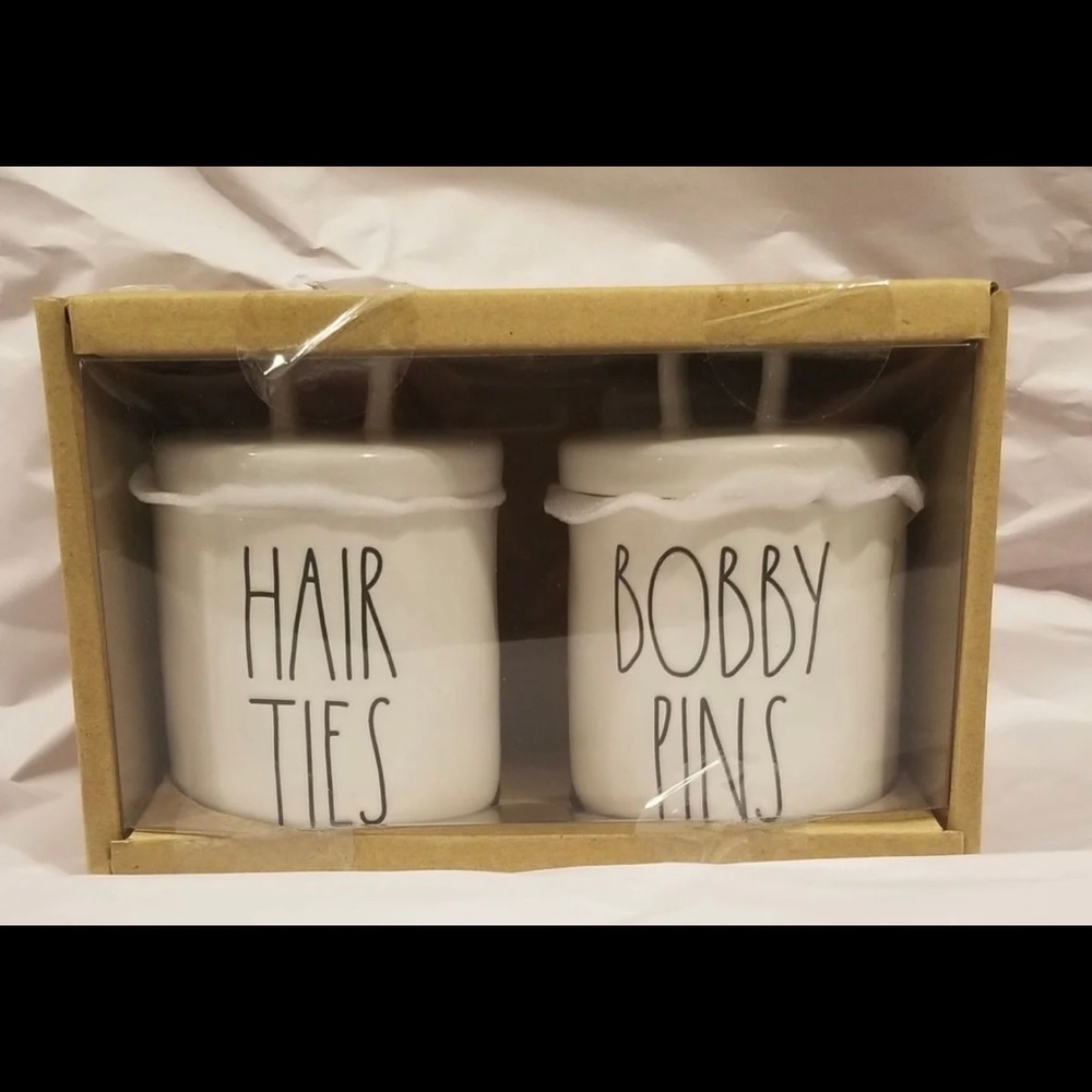 Rae Dunn white hair ties and Bobby pins